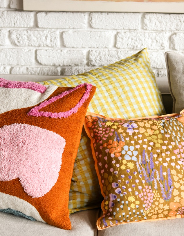 Mosey Me - Citrus Seersucker Euro Pillowcase Set