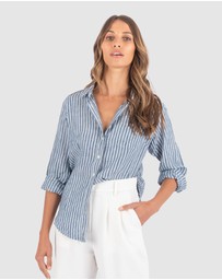 CAMIXA - Rina Striped Linen Shirt
