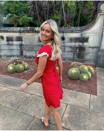 Esther & Co - Firenze Dress - Red Polka