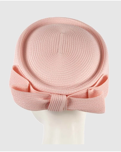 Max Alexander - Pink Braid Pillbox Hat