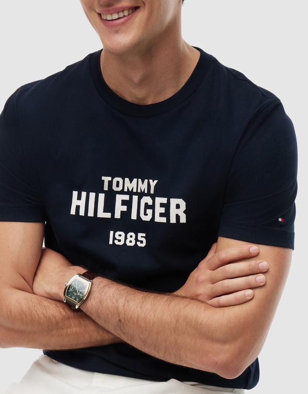 Tommy Hilfiger - Contrast Logo Crew Neck Jersey T-Shirt