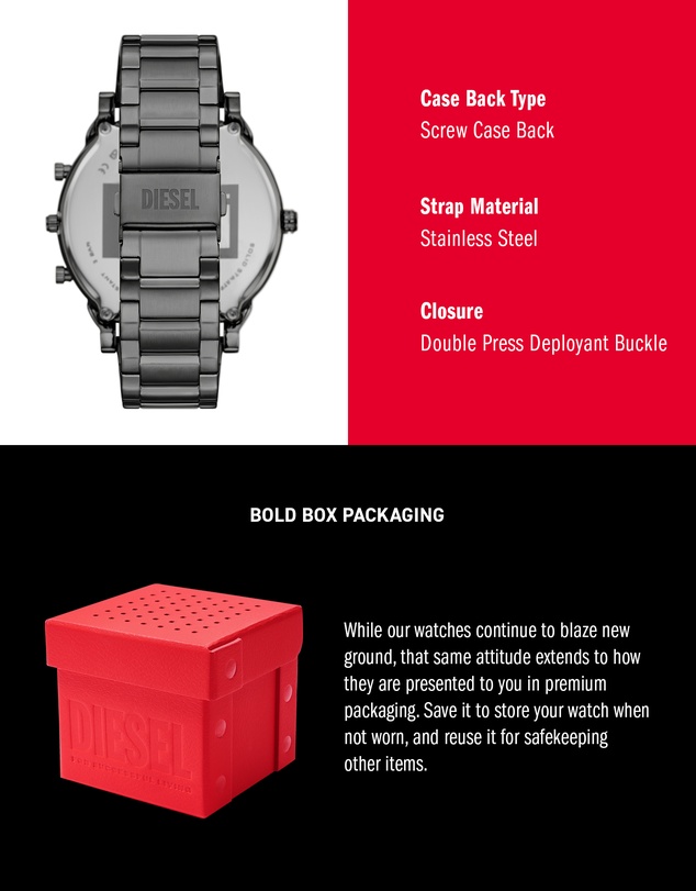 Diesel - Mr. Daddy Slim Gunmetal Analogue Watch