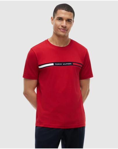 Tommy Hilfiger - Crew Neck Logo Panel T-Shirt