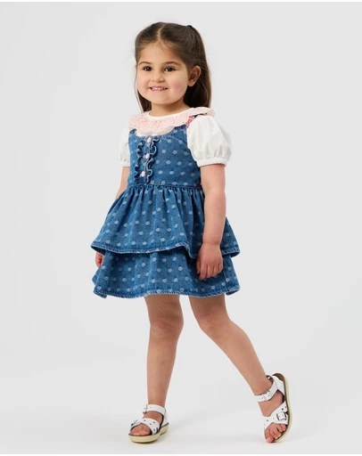 Goldie + Ace - Jersey Laura Short Sleeve Blouse - ICONIC EXCLUSIVE - Babies-Kids