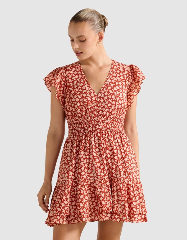 Fleur Flutter Sleeves Mini Dress by Forever New Online | THE ICONIC |  Australia