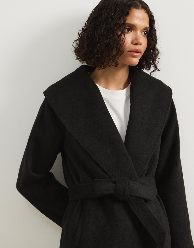 Atmos&Here - Dune Wool Blend Shawl Collar Coat