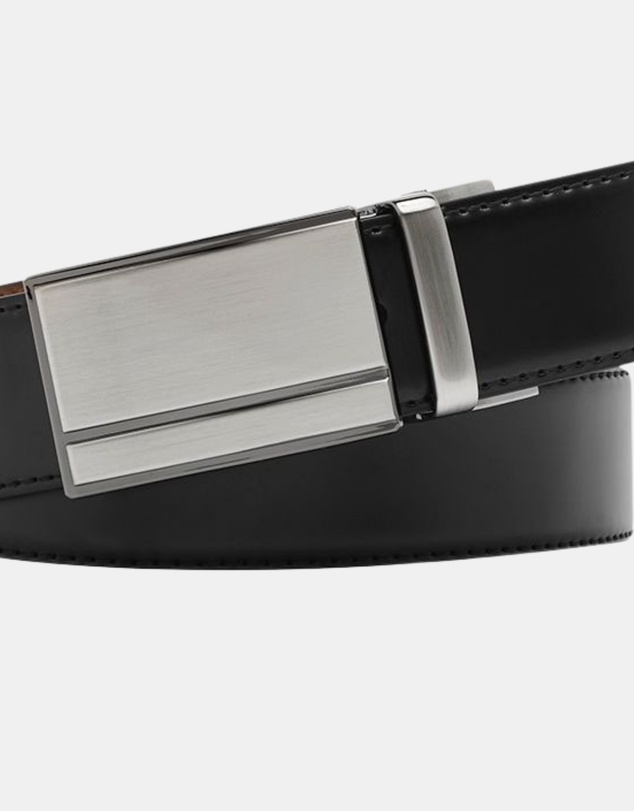 Buckle - Cedar. Australian Made Reversible Leather Belt. 35mm width.