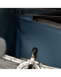 Pre-Loved by Azura Reborn - Pre-Loved Small Metallic Grained Calfskin Cannage My ABCDior Lady Dior