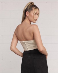 Dazie - Sandstorm Denim Bustier Top