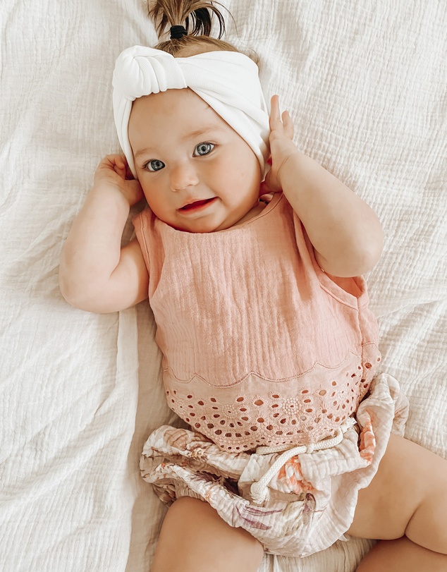 WITH LOVE FOR KIDS - Cotton Muslin Lace Top - Babies - Kids