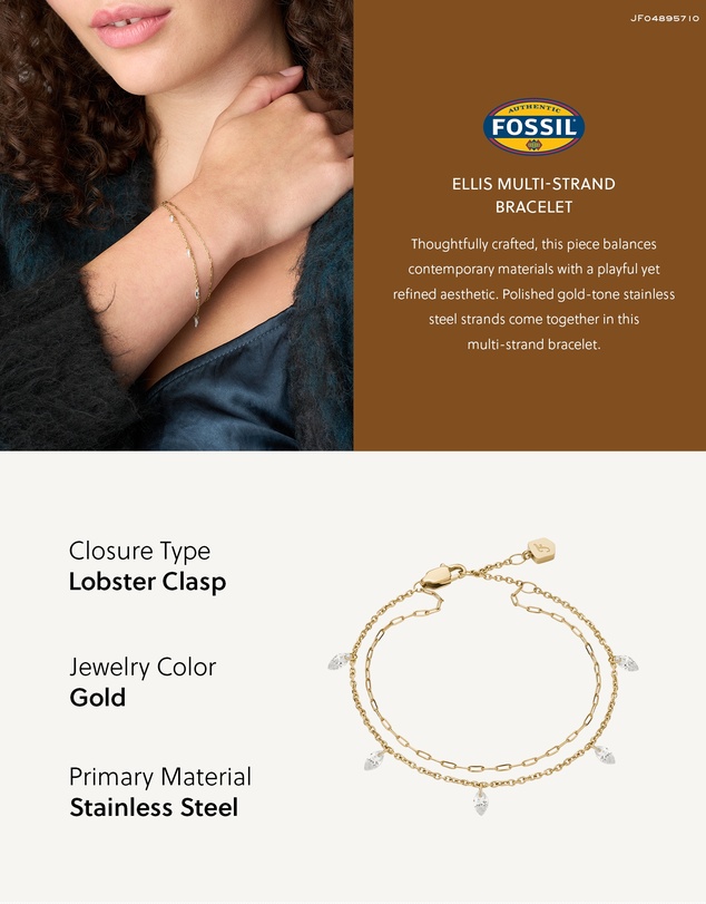 Fossil - Ellis Gold tone Bracelet