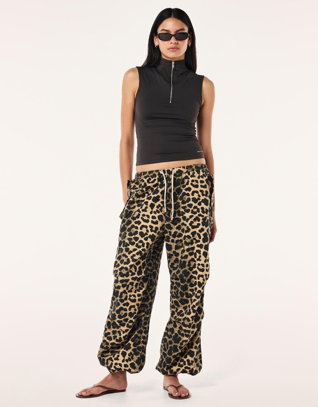 P.E Nation - Leopard Discovery Cotton Pants