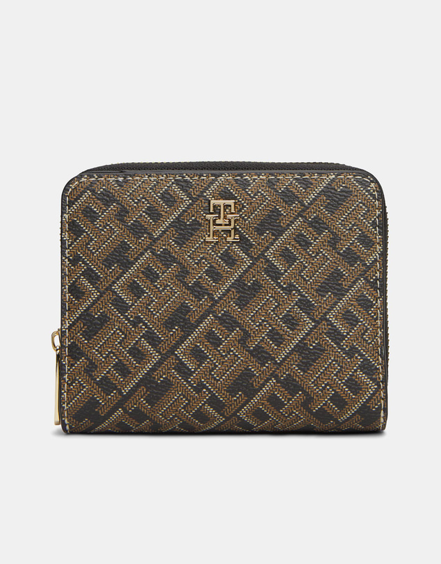 Tommy Hilfiger - TH Icon Medium Zip-Around Wallet with Flap Mono Print