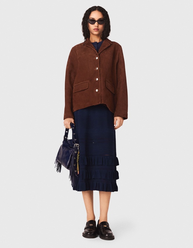 Maje - Vuede Leather Blazer