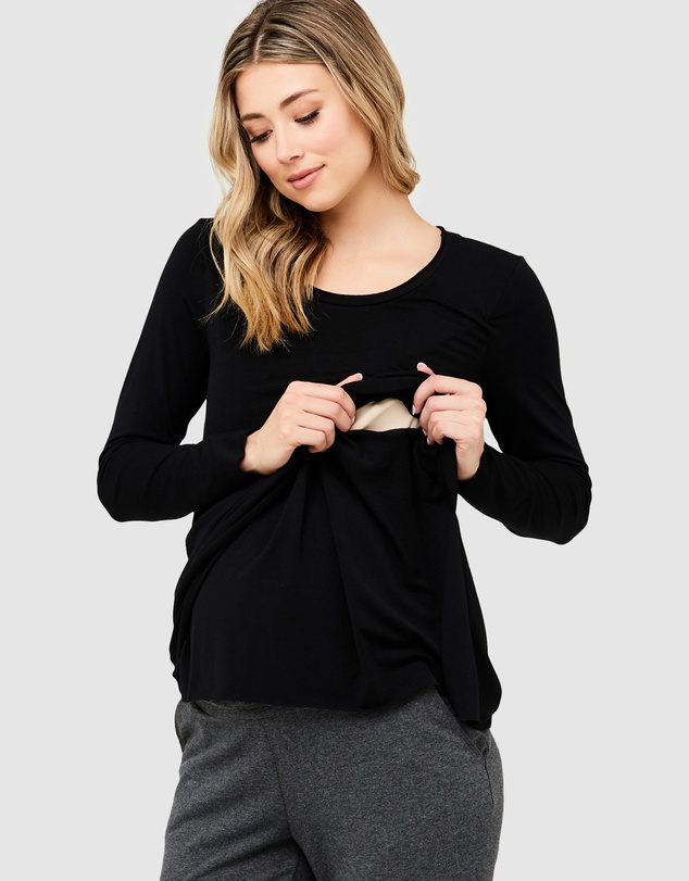 Ripe Maternity - Raw Edge Nursing Top