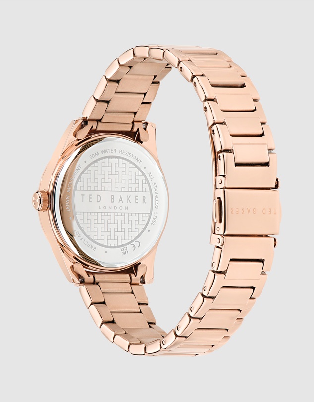 Ted Baker - Coolly 34mm Pink Dial and Rose Gold-Tone Bracelet Watch