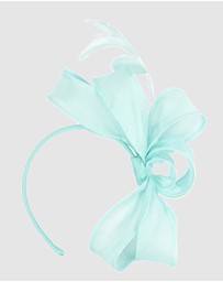 Max Alexander - Organza Blue Racing Fascinator