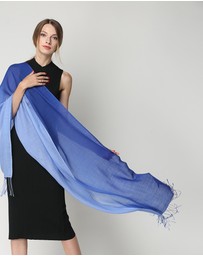 Ozwear Connection Uggs - Ugg 100% Merino Wool Tie Dye Scarf Sky and Blue