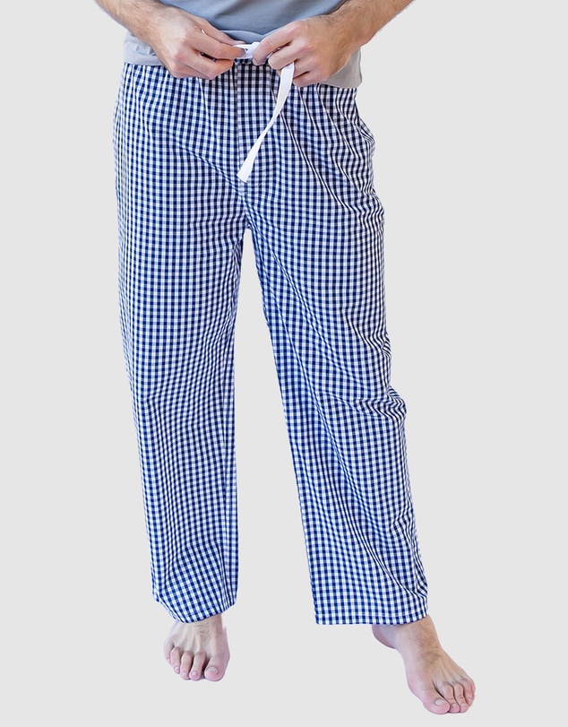 Sant And Abel - Men's Hepburn Gingham Navy PJ Pants