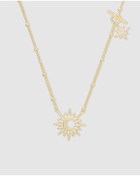 Wanderlust + Co - Sunlit Crescent Gold Necklace