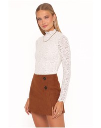 Petal & Pup - Beatriz Lace High Neck Top - Ivory