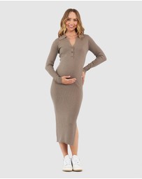 Ripe Maternity - Sammy Knit Polo Dress