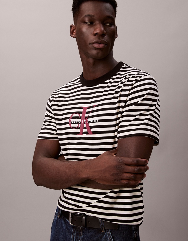 Calvin Klein Jeans - Monogram Logo Stripe Relaxed T-Shirt