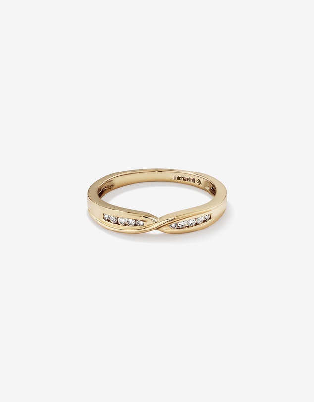 Michael Hill - Wedding Ring with Diamonds in 14kt Yellow Gold