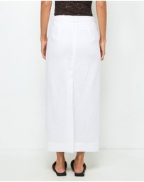 AERE - Alba Linen Midi Skirt