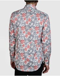 Abelard - Outline Print Slim Fit Shirt