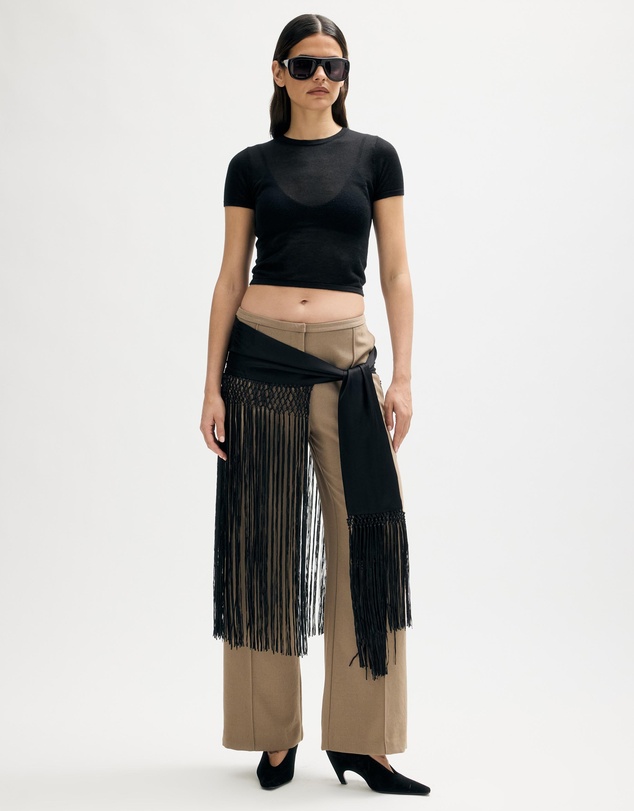Minima Esenciales - Sola Fringed Scarf Belt