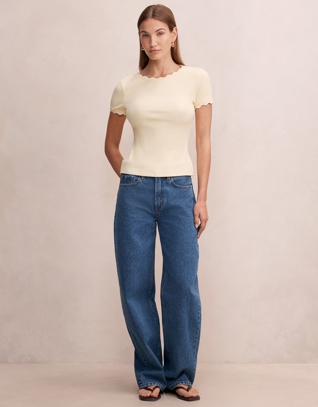 Forever New - Rebecca Scallop Trim T-shirt
