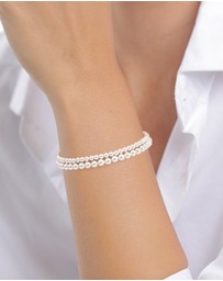 Elli Jewelry - Pearl Bracelet Set in Gold-Plated 925 Sterling Silver