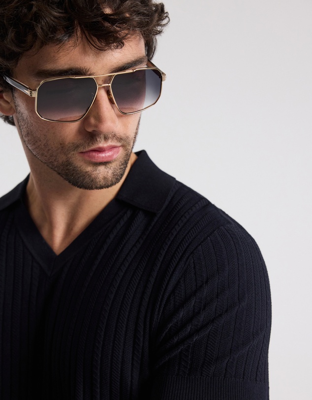 Calibre - Collared Technical Knit Polo Navy