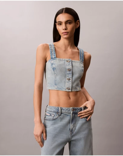 Calvin Klein Jeans - Denim Logo Tape Trucker Tank Top