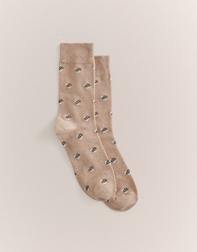 Trenery - Bumble Bee Sock in Sand Marle