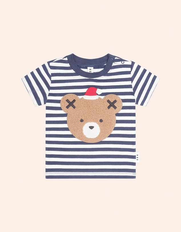 Huxbaby - Stripe Festive Huxbear Christmas Tee - Babies-Teens