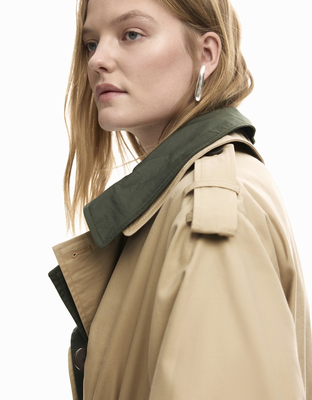 Desigual - Detachable two-tone trench coat