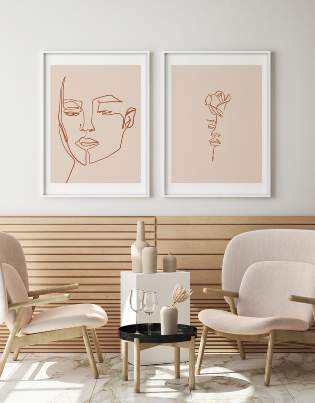 Olive et Oriel - Her Wild Rose Terracotta Art Print
