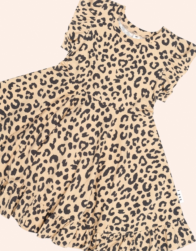 Huxbaby - Leopard Short Sleeve Swing Dress - Babies-Teens