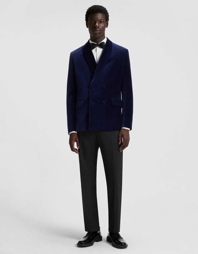 HUGO - Modern-Fit Trousers in Stretch Dobby