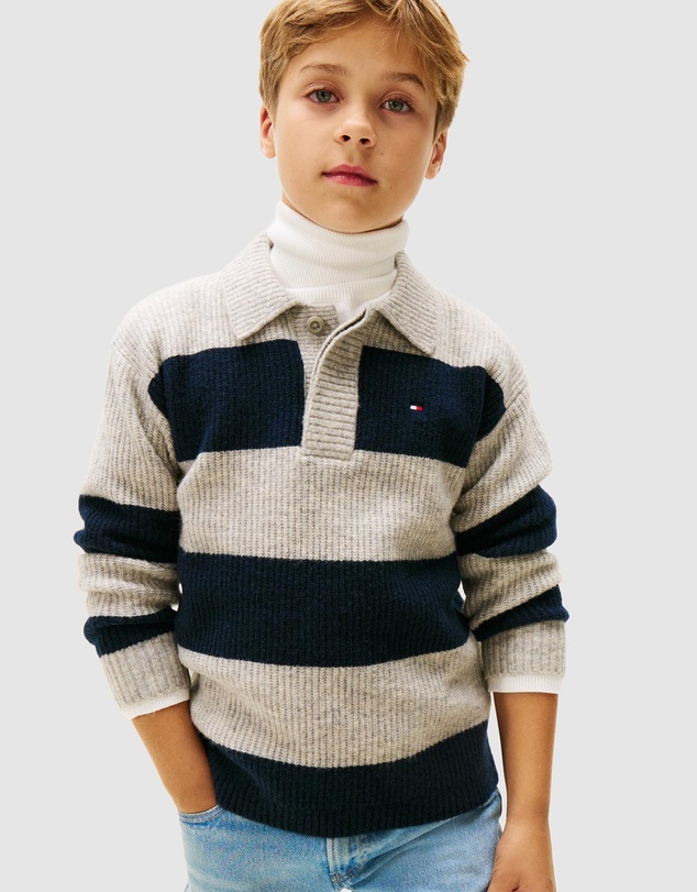 Tommy Hilfiger - Wool Blend Rugby Sweater - Teens