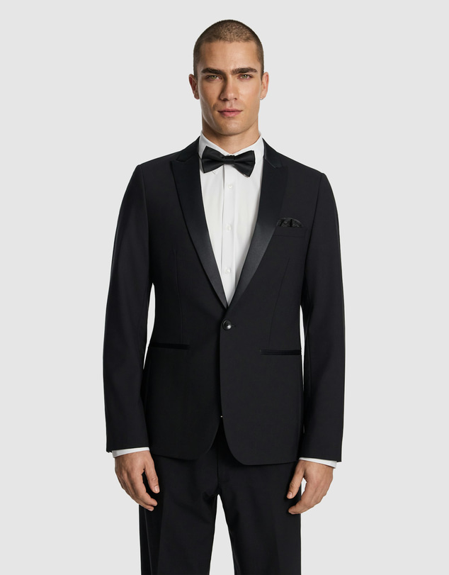 yd. - Seville Slim Fit Tuxedo Wool Blend Suit Jacket