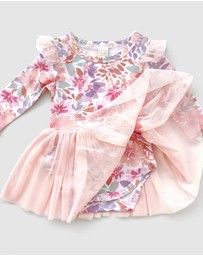WITH LOVE FOR KIDS - Tulle Flutter Long Sleeve Tutu Onesie - Babies