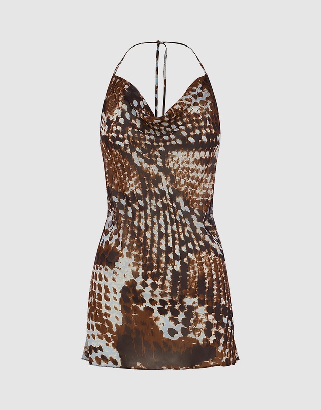 Shona Joy - Maia Sheer Open Back Cowl Top