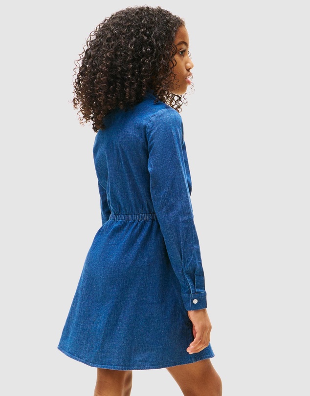 Tommy Hilfiger - Stretch Denim Shirt Dress - Kids