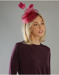 Morgan & Taylor - Elisa Fascinator in Burgundy Red