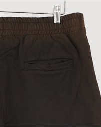 Revibe - Repaired Bassike Universal Pull On Denim Shorts - AU L
