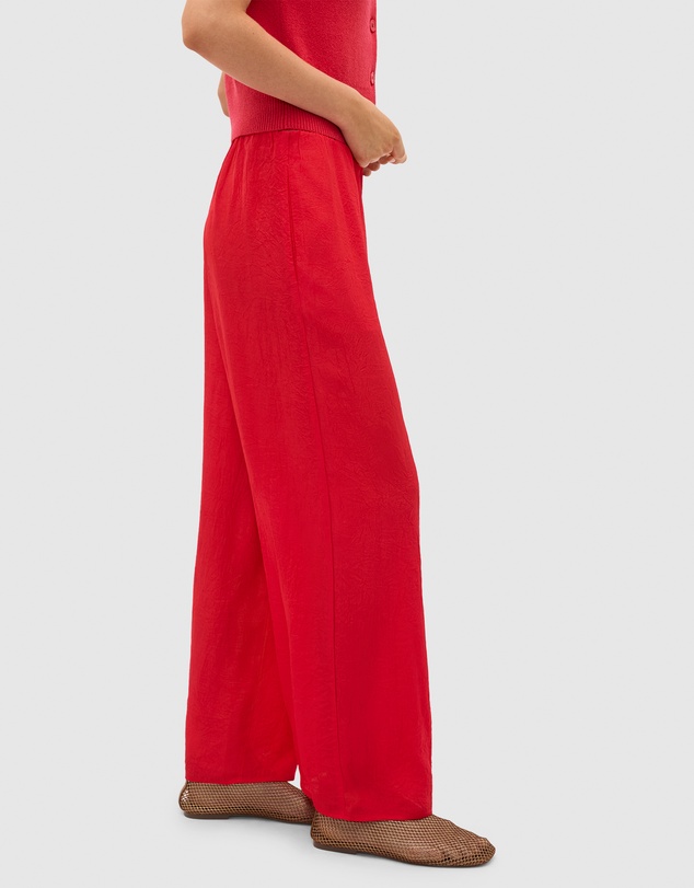 Seed Heritage - Textured Satin Easy Wide Leg Pant