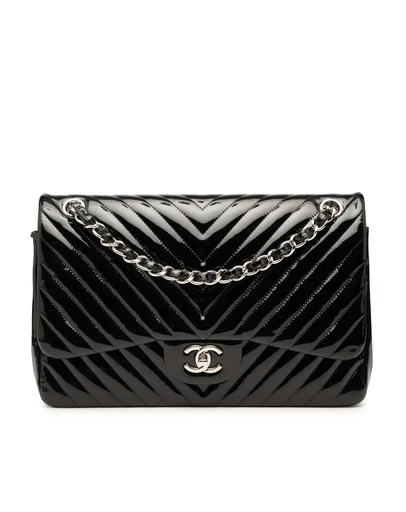 Pre-Loved by Azura Reborn - Pre-Loved Jumbo Classic Chevron Patent Double Flap